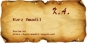 Kurz Amadil névjegykártya